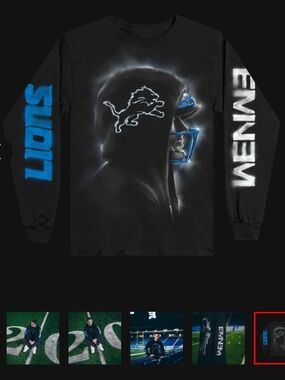 New! Lions x Eminem collab longsleeve shirt